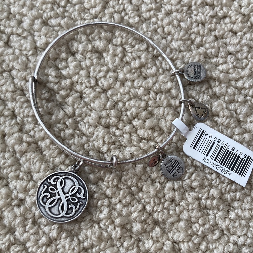NEW Alex & Ani Script Path of Life Silver Bracelet First Release A13EB07RS NWT